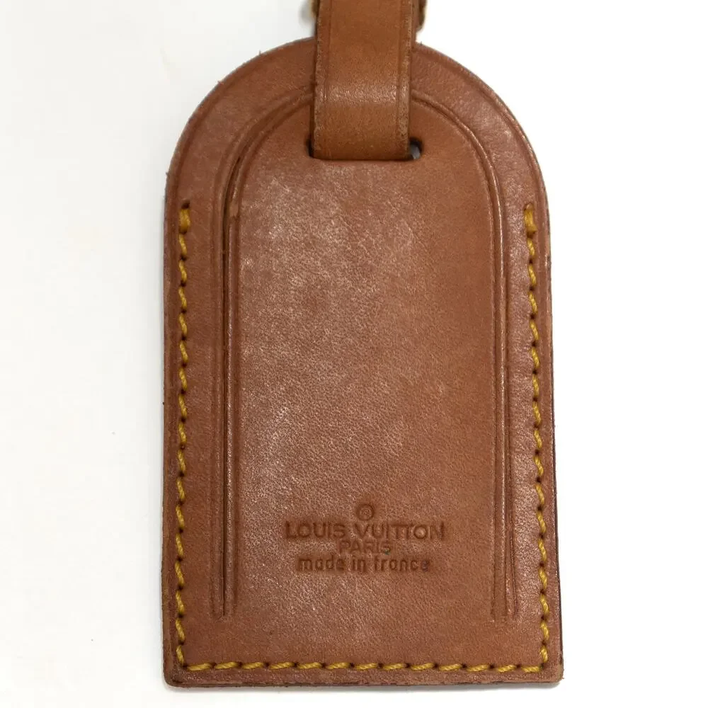 Authentic Louis Vuitton Vachetta Leather Luggage Name Tag PP